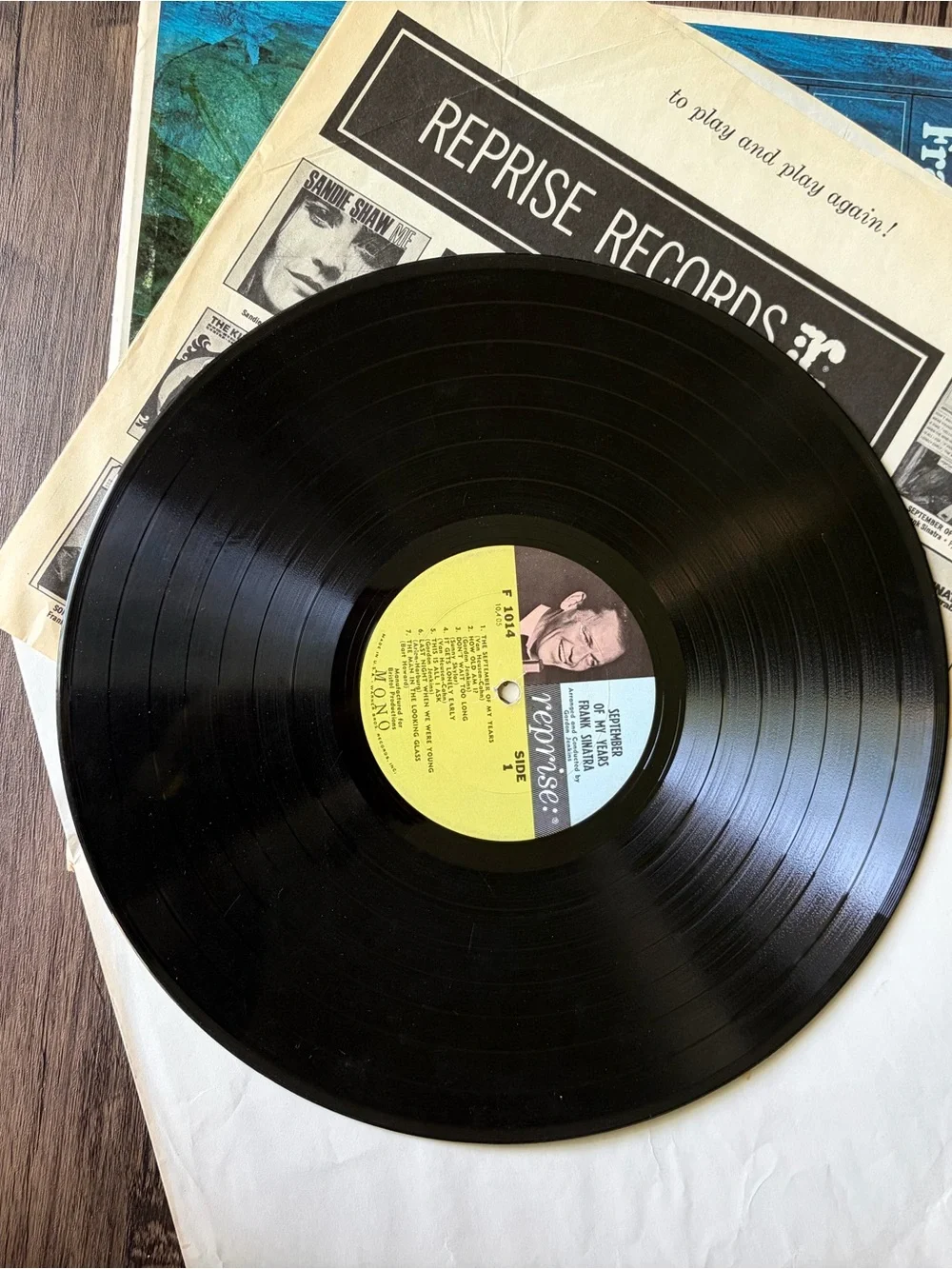 Frank Sinatra September of My Years Vinyl Record LP Album 1965 Album Vintage